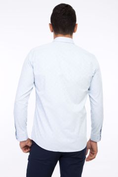 Long Sleeve Patterned Slim Fit Shirt