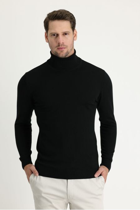 Rollkragen Regular-Fit Strickpullover