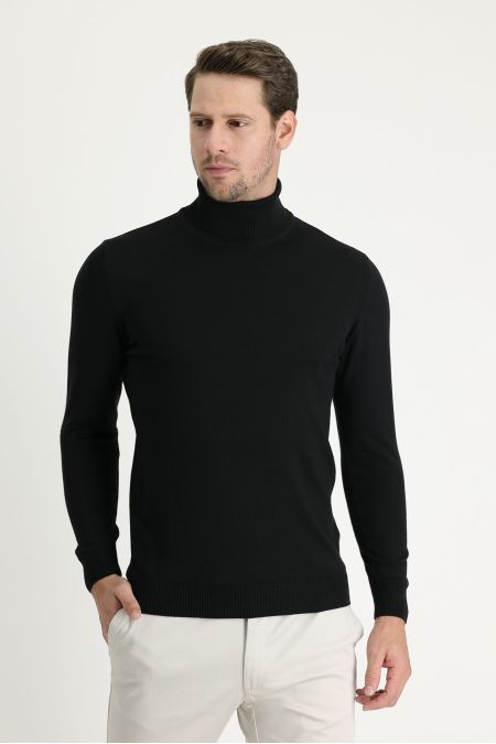 Rollkragen Regular-Fit Strickpullover