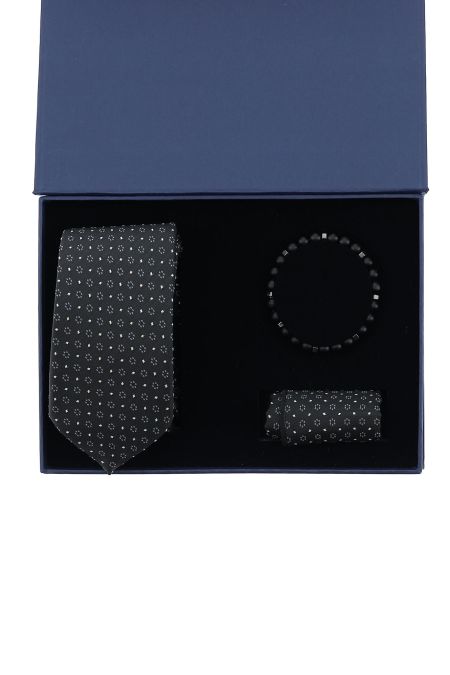 3-Piece Tie, Pocket Square & Bracelet Set