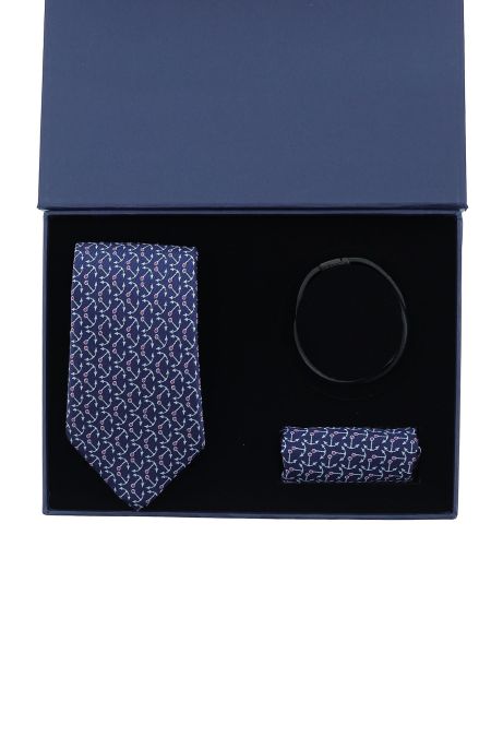 3-Piece Tie, Pocket Square & Bracelet Set