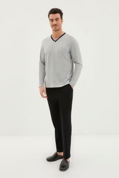 Long Sleeve V-Neck Pyjamas 