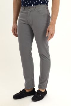 Slim-Fit Elastische Canvas-/Chinohose