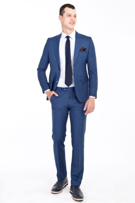 Slim Fit Patterned Suit