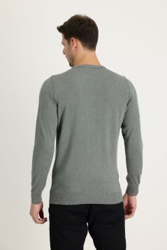 Crew Neck Regular Fit Knit Sweater