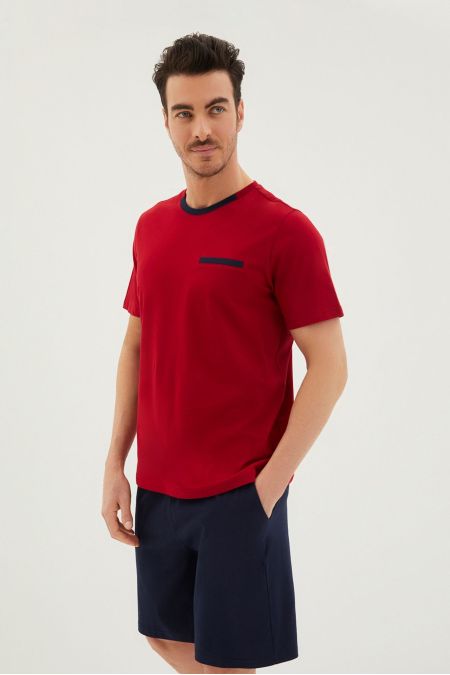 Short Sleeve Crew Neck Pyjamas with Shorts