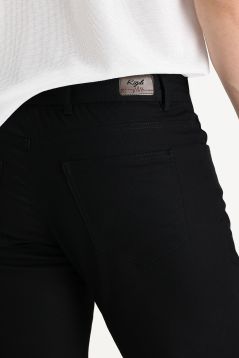 Slim-Fit Elastische Canvas-/Chinohose