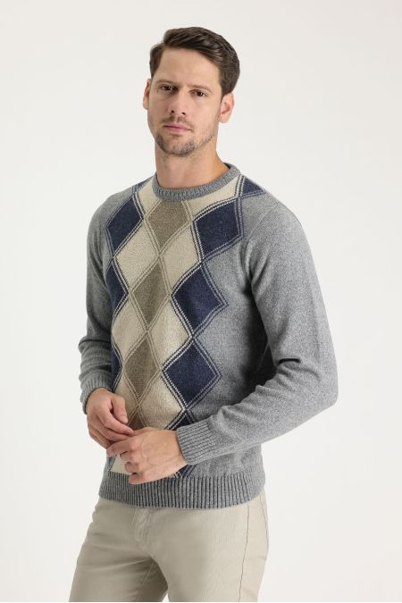 Regular Fit Crew Neck Wool Knitwear