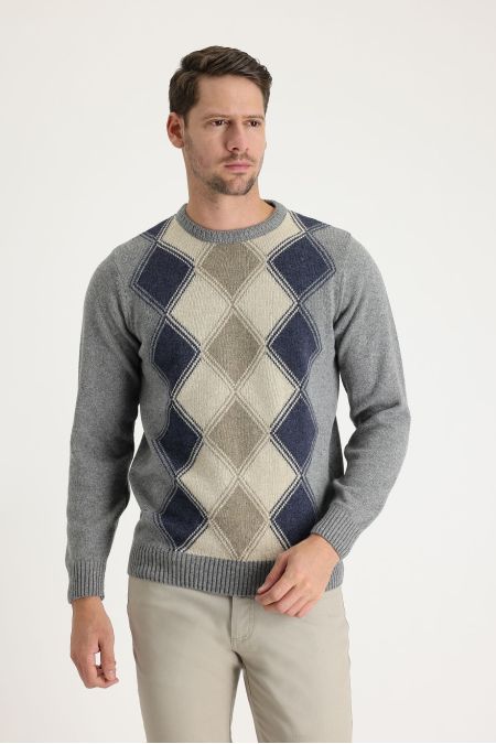 Regular Fit Crew Neck Wool Knitwear