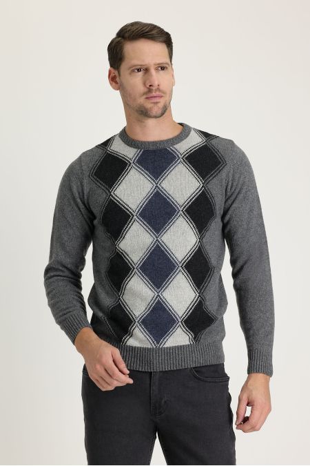 Regular Fit Crew Neck Wool Knitwear