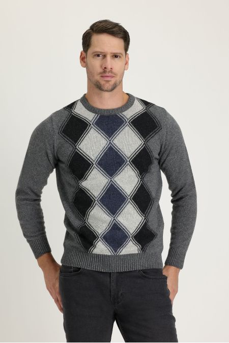 Regular Fit Crew Neck Wool Knitwear