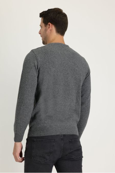 Regular Fit Crew Neck Wool Knitwear