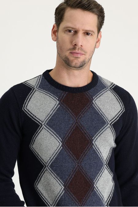 Regular Fit Crew Neck Wool Knitwear