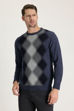 Regular Fit Crew Neck Wool Knitwear