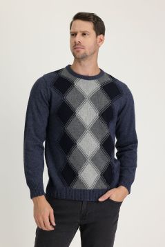 Regular Fit Crew Neck Wool Knitwear