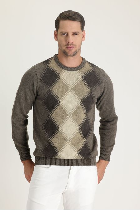 Regular Fit Crew Neck Wool Knitwear