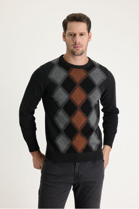 Regular Fit Crew Neck Wool Knitwear