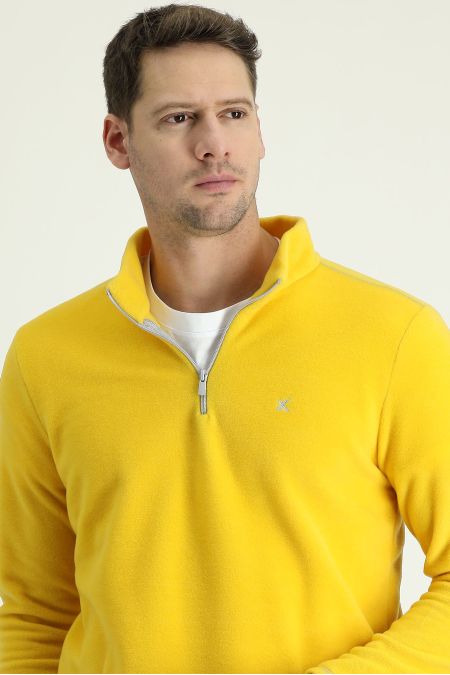 Zipper Fleece Sweatshirt