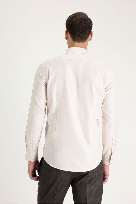 Long Sleeve Slim Fit Button-Down Collar Oxford Shirt