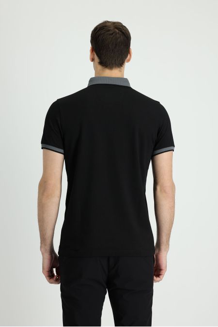 T-Shirt mit Polokragen, Regular Fit