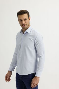 Long Sleeve Slim Fit Patterned Shirt