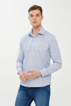 Long Sleeve Slim Fit Patterned Shirt