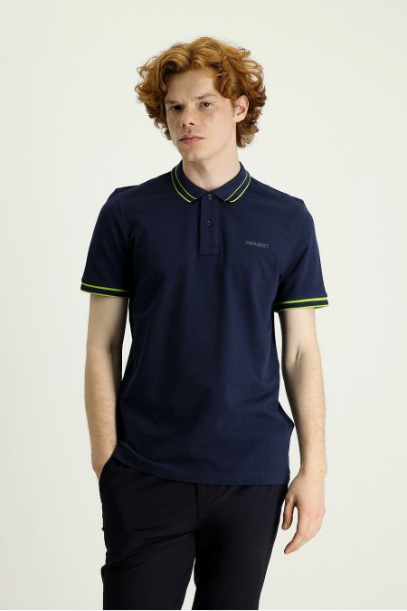 Polo Collar Slim Fit Cotton T-Shirt