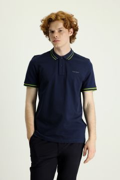 Polo Collar Slim Fit Cotton T-Shirt