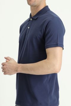 Polo Neck Slim Fit Embroidered T-shirt