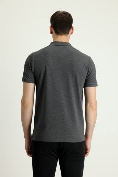 Polokragen Slim Fit Bestickt T-shirt