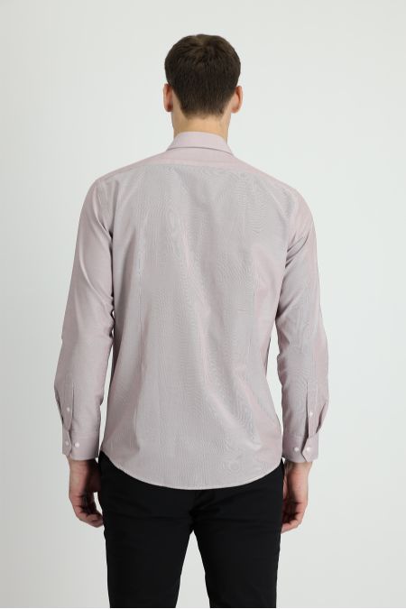 Long Sleeve Patterned Slim Fit Shirt