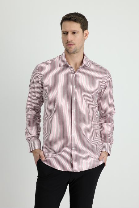 Long Sleeve Striped Slim Fit Shirt