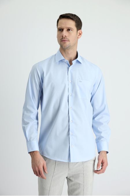 Long sleeve solid color classic shirt