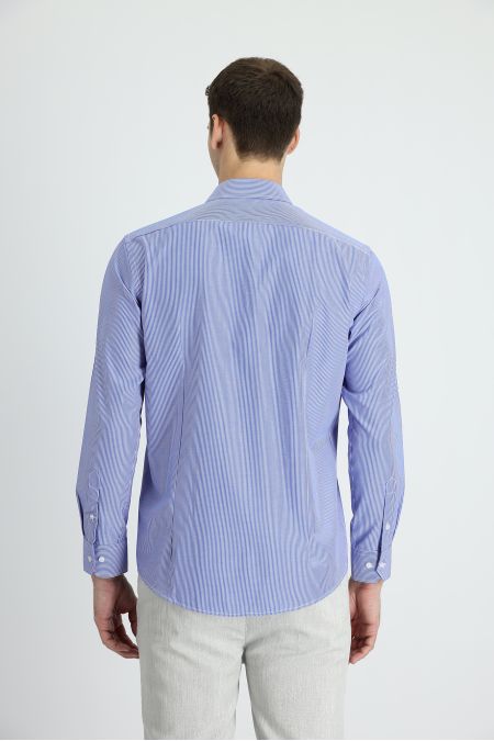 Long Sleeve Patterned Slim Fit Shirt