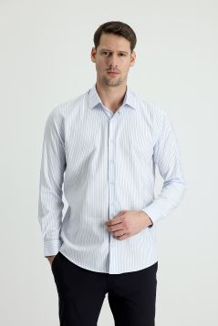 Long Sleeve Striped Slim Fit Shirt