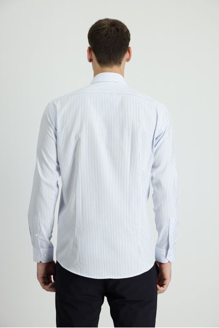 Long Sleeve Striped Slim Fit Shirt