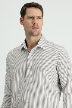 Long Sleeve Striped Slim Fit Shirt