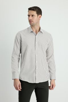 Long Sleeve Striped Slim Fit Shirt