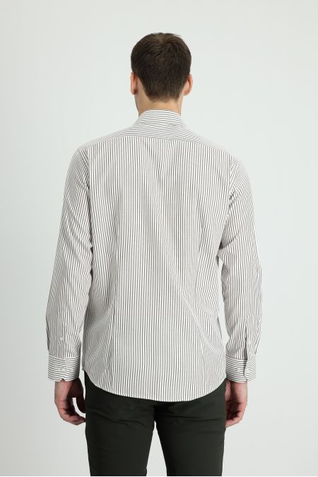 Long Sleeve Striped Slim Fit Shirt