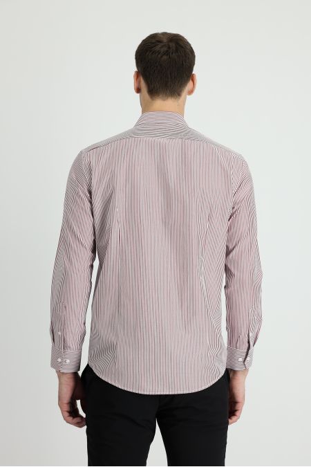 Long Sleeve Patterned Slim Fit Shirt