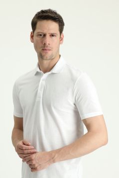 Polo Neck Regular Fit Embroidered T-Shirt