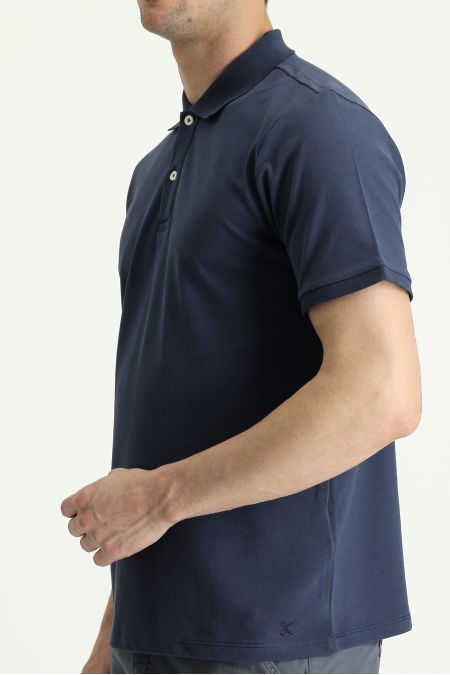 T-Shirt mit Polokragen, bestickt, Regular Fit