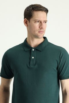 Polo Neck Regular Fit Embroidered T-Shirt