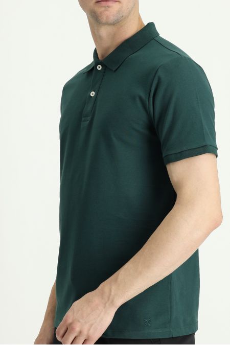 Polo Neck Regular Fit Embroidered T-Shirt