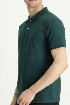 Polo Neck Regular Fit Embroidered T-Shirt