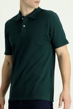 Polo Neck Regular Fit Embroidered T-Shirt