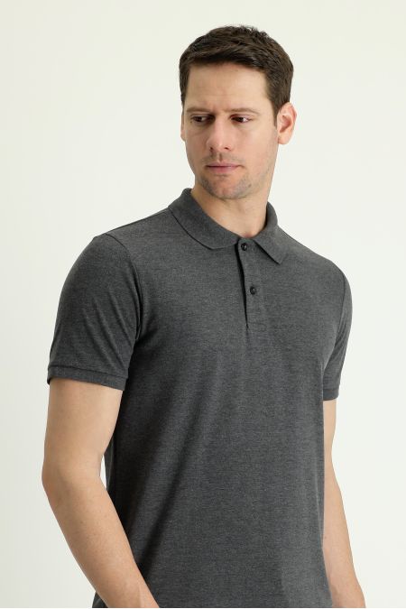 Polokragen Slim Fit Bestickt T-shirt