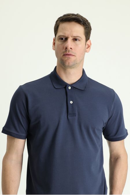 Polo Neck Regular Fit Embroidered T-Shirt