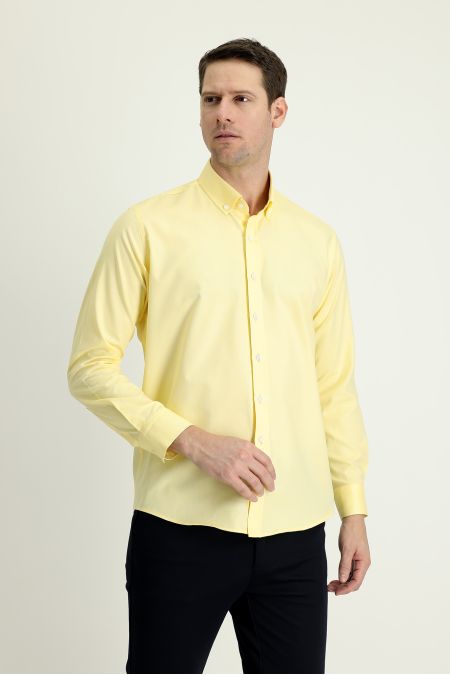 Langarm-Oxford-Hemd, Slim Fit, Button-Down-Kragen