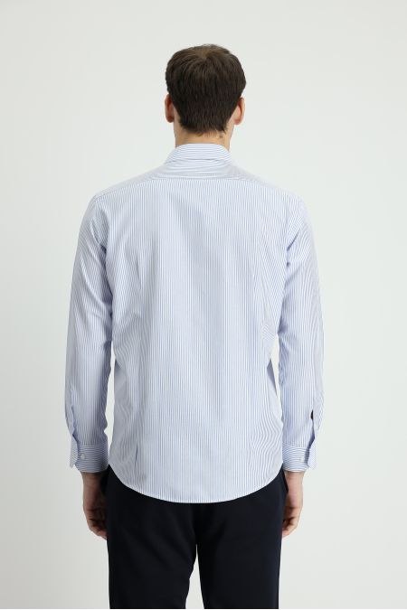 Long Sleeve Patterned Slim Fit Shirt